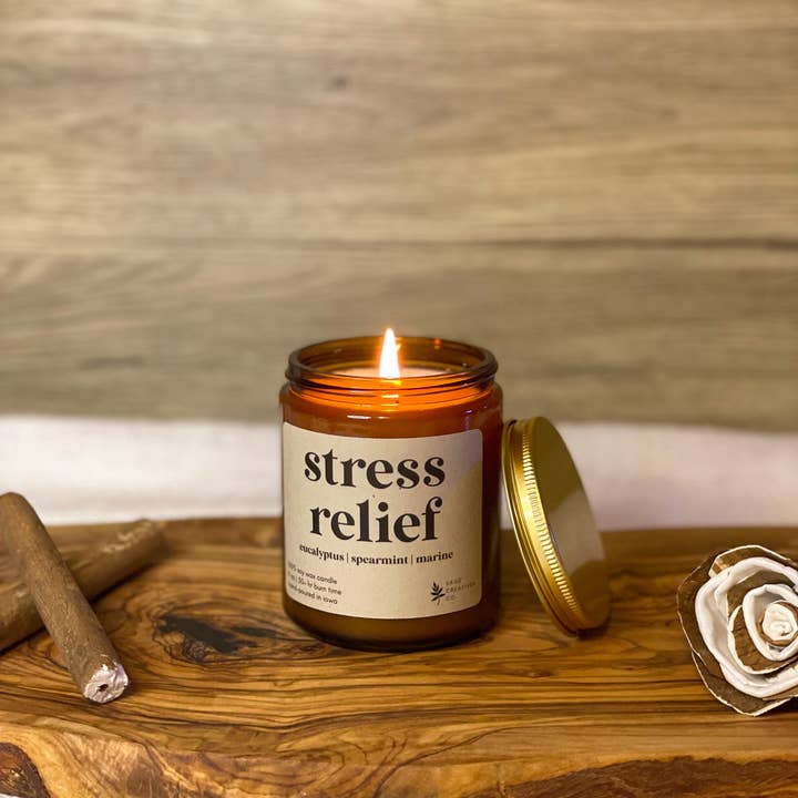 Sage Candle Co. - Vente Bougie en bocal - Soulagement du stress - Bougie d'aromathérapie à 100 %2