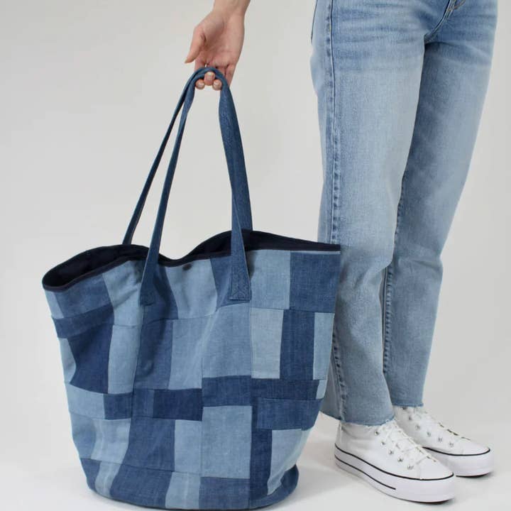 Porter Blue Apparel - Wholesale Tote Bag - Women's - PATCHWORK TOTE4