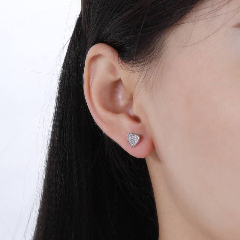 Gemscape UK – Großhandel Ohrstecker – Voll besetzter Liebesohrring aus Sterlingsilber9