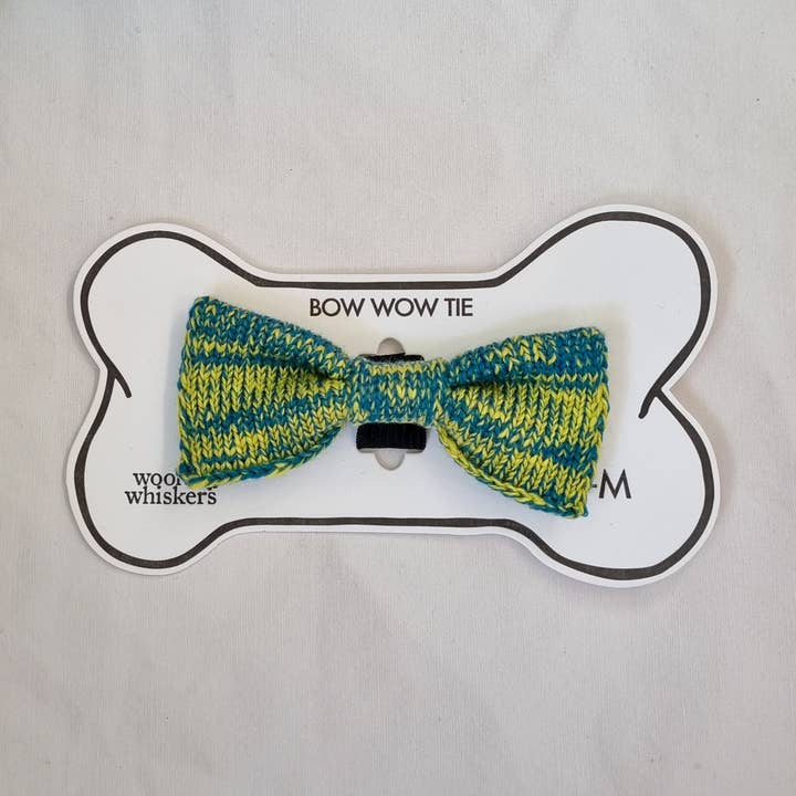 Nœud papillon pour chien de petite à moyenne taille : Wasabi M pour la vente par Wool & Whiskers