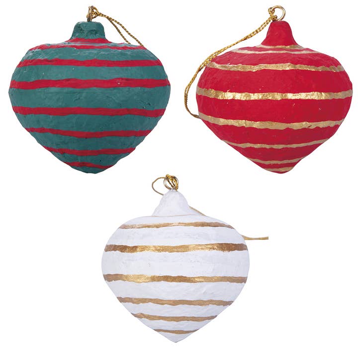 XMAS SET 3 SPINNING TOP ORNAMENTS for wholesale by VdE Tivoli 1996