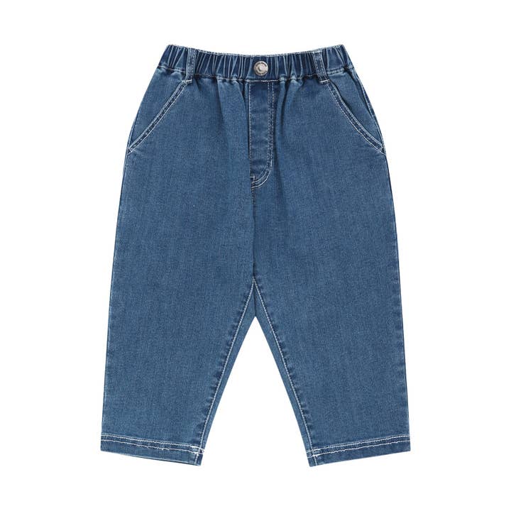 Hans Relaxed Fit Pull-On Denim Cropped Pants for wholesale by ToTo Heros