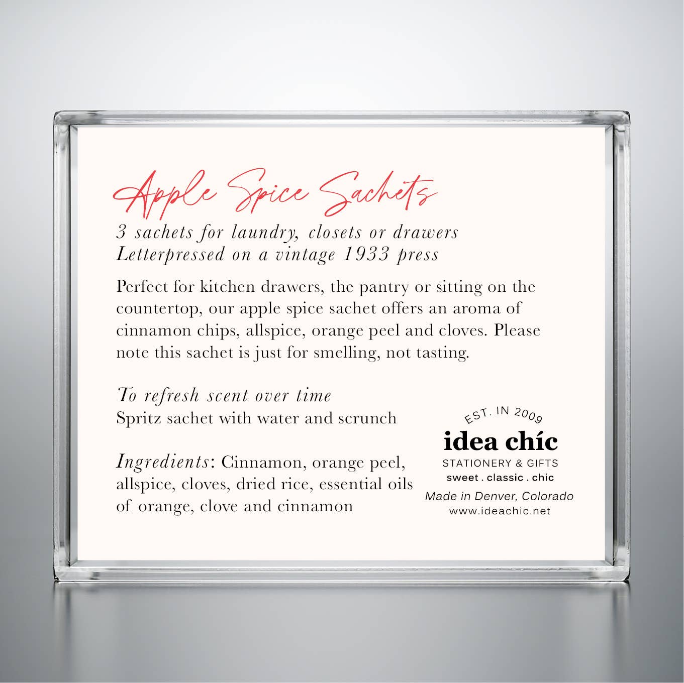 Idea Chic - Wholesale Sachet - Apple Spice Sachets1