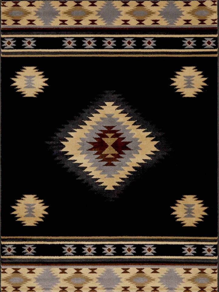 Alfombra del Área Suroeste Buckhaven Negra para venta al por mayor de Eastern Woven