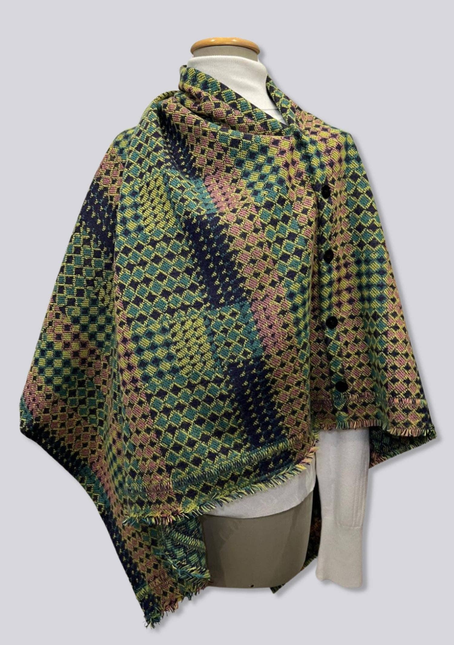 MADE IN SENS - Wholesale Poncho - Women's - PONCHO CERAMIC ANISE4