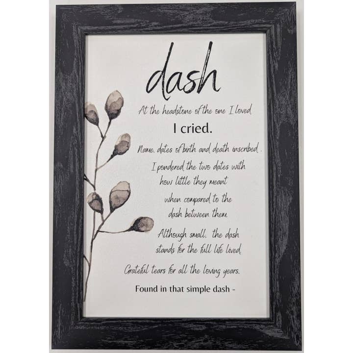 Dash - Bereavement Wall Art for wholesale by Roslyn Décor