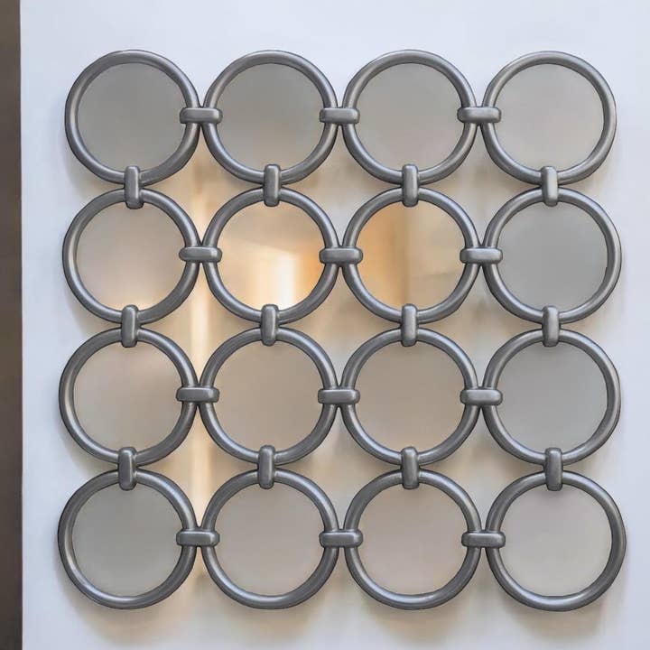 Minster Stylish Living Ltd – wholesale Wall mirror – 118 X 118Cm Silver Frame Mirror0