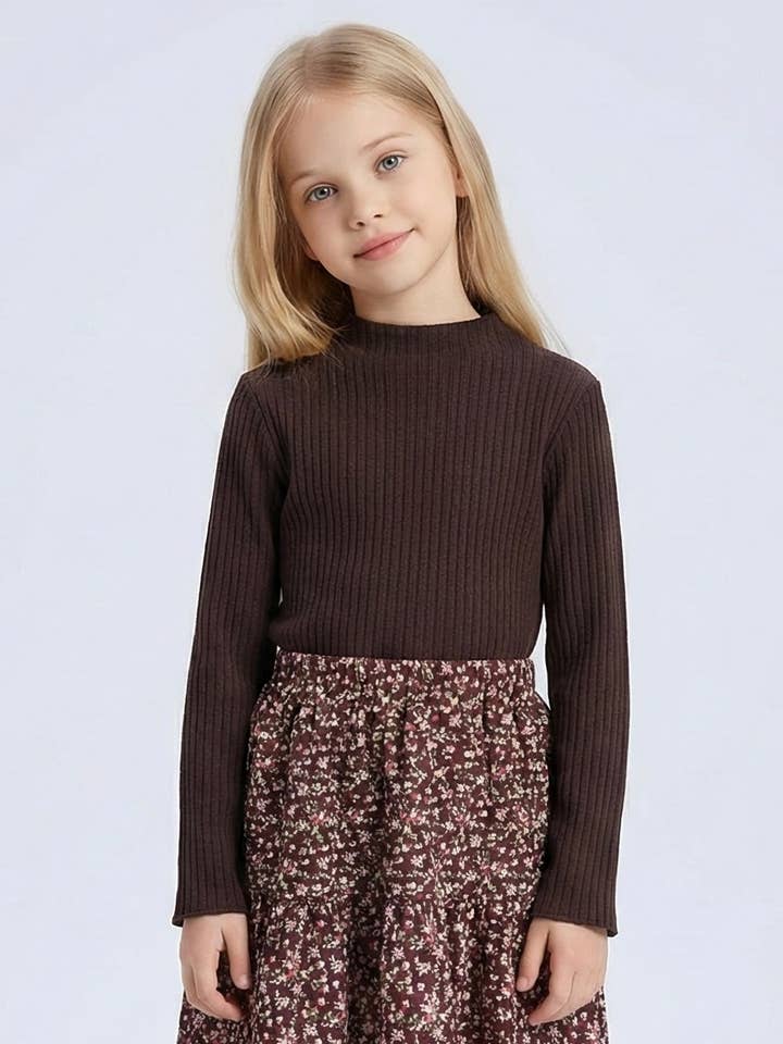 Weicher gerippter Strickpullover für Mädchen für den Großhandel von MINI MIGNON PARIS