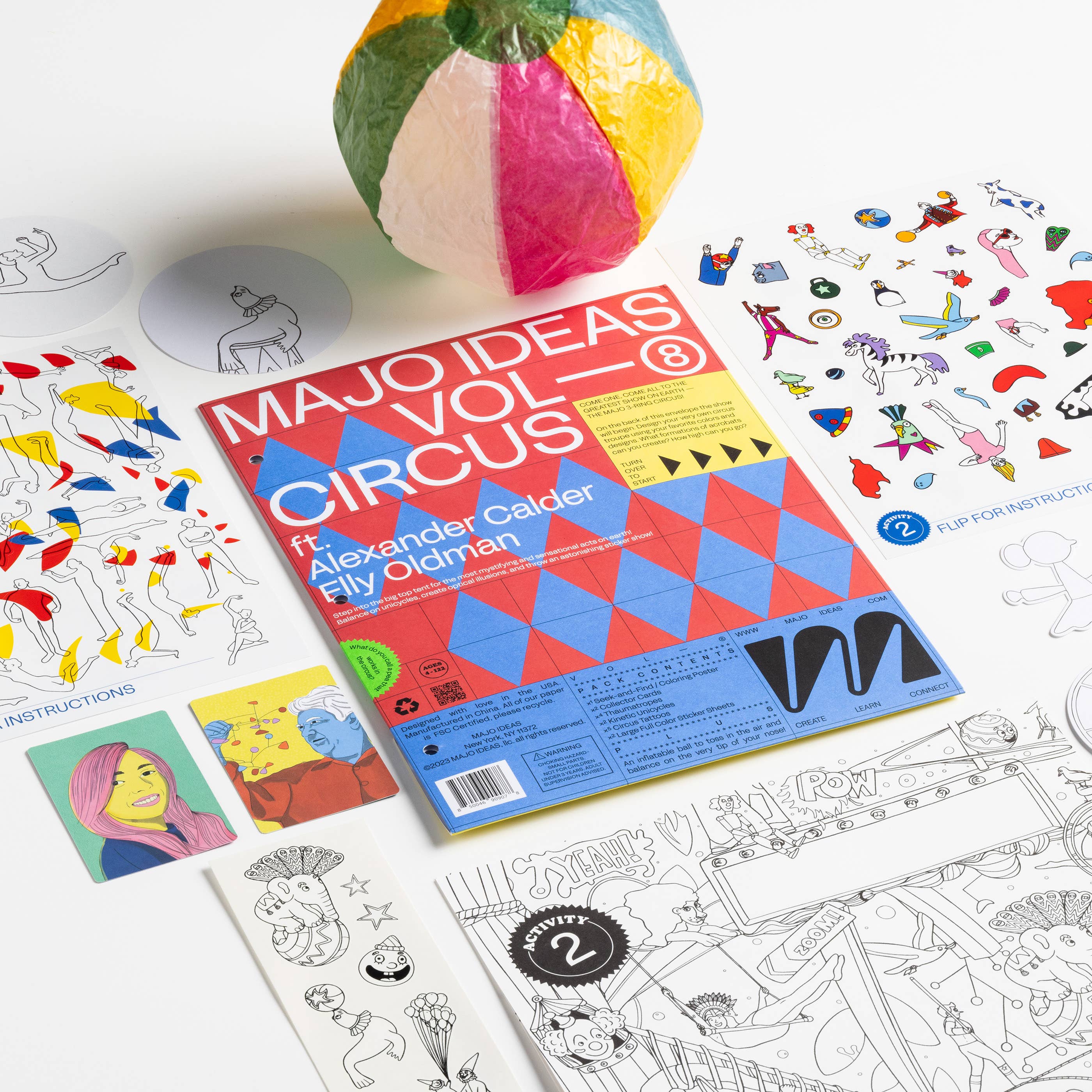 MAJO IDEAS - Wholesale Sticker - Kids & Baby - VOL ⑧ — CIRCUS Sticker Based Art Pack4