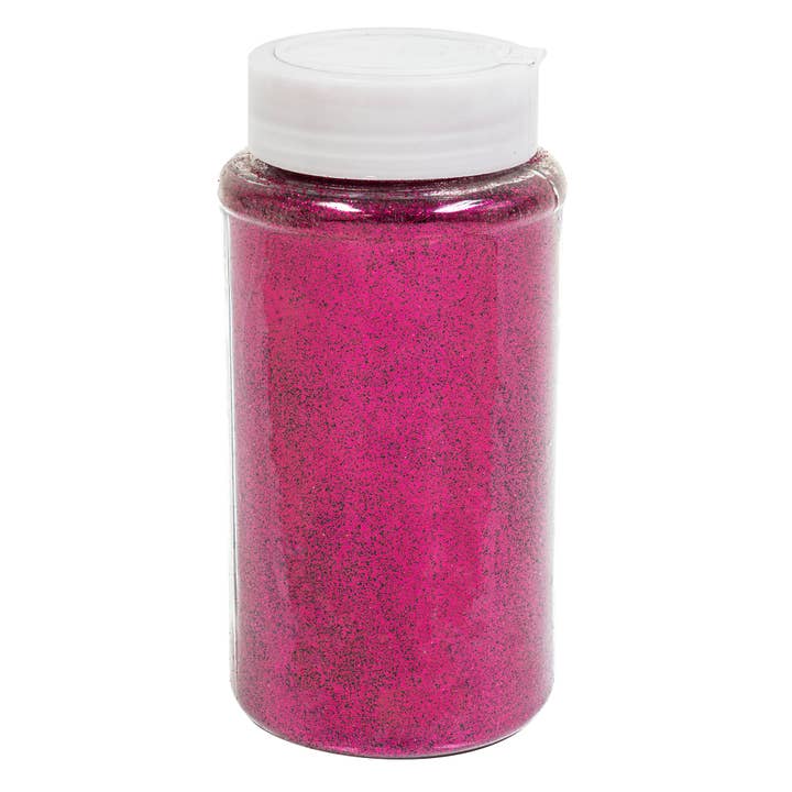 Fine Craft Glitter 1 LB Bottle - Fuchsia for wholesale on Faire