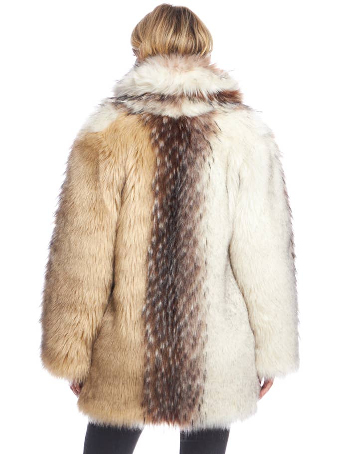 Donna Salyers Fabulous-Furs - Wholesale Fur/Faux Fur Coat - Women's - Faux Fur Shawl Collar Coat