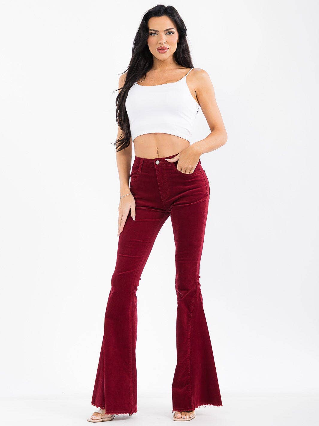 IWT Brands – wholesale Pants – Women&#x27;s – BSTSIP6144A- Corduroy high-waist bell bottom pants 10
