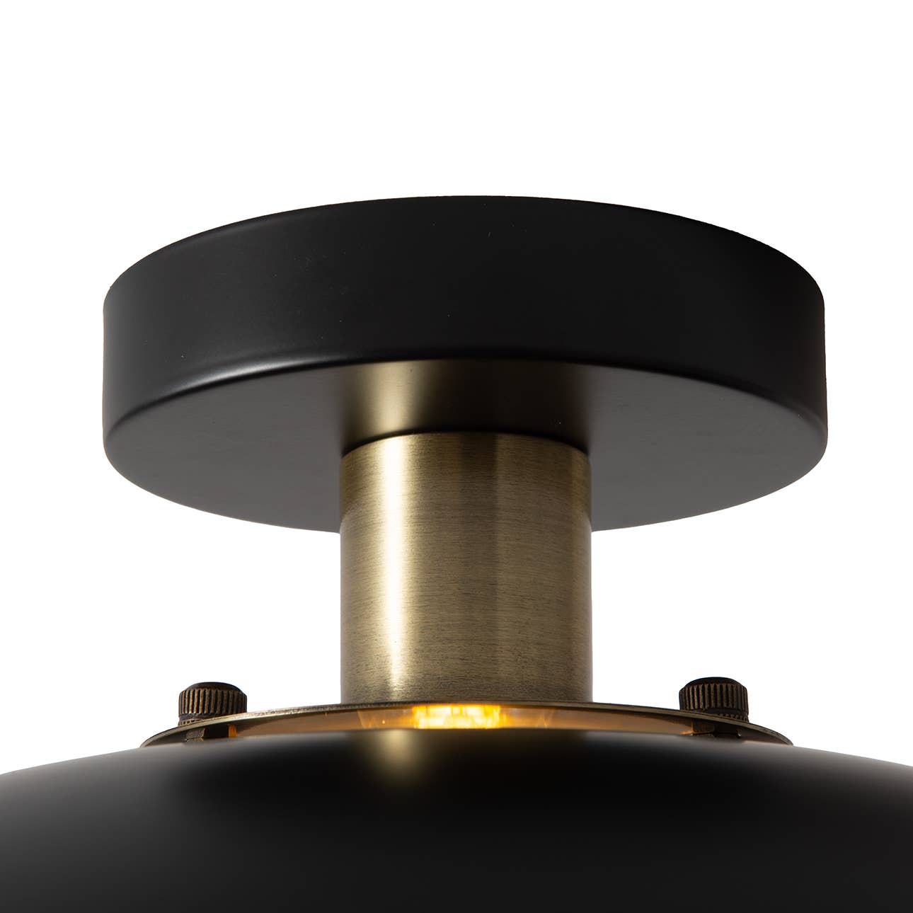 Nova of California - Wholesale Sconce - Flush Mount Rancho Mirage 6.5" Black Gold Shade Brass4