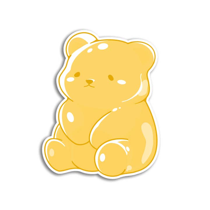 Yellow Gummy Bear Sticker for wholesale by Stick With Finn