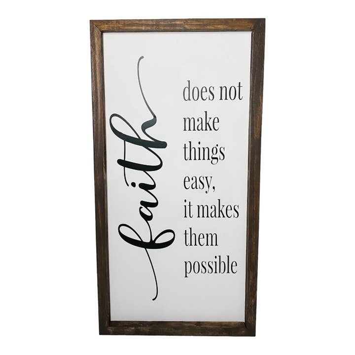 Faith Farmhouse Hanging Sign 12x24 for wholesale by Joshua Jar
