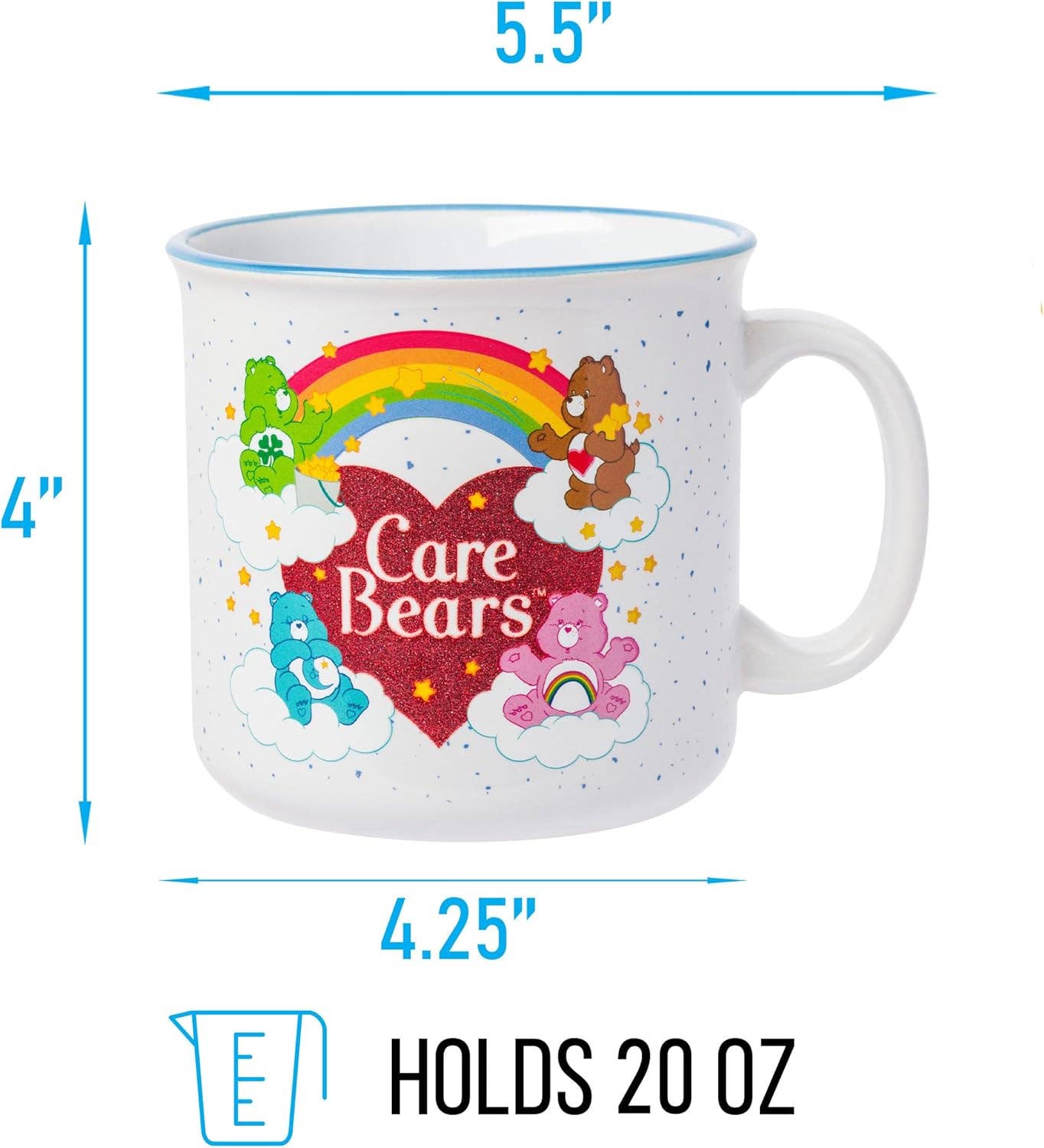 Innovarix – Caneca por atacado – Caneca de Cerâmica Care Bears Rainbow Heart - 20 Oz.2