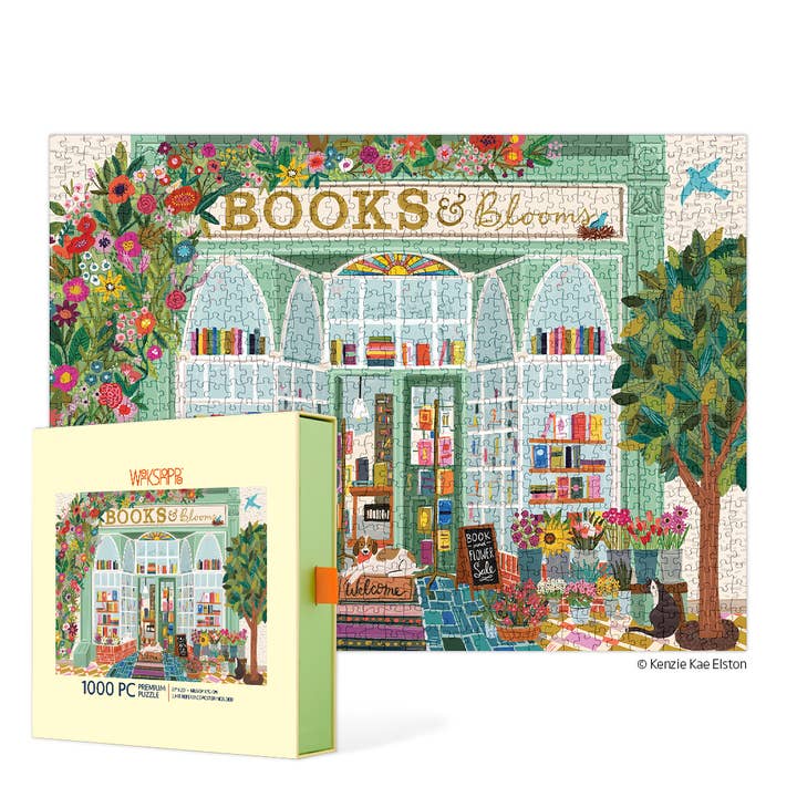 Puzzle de 1000 pièces Books And Blooms pour la vente par WerkShoppe