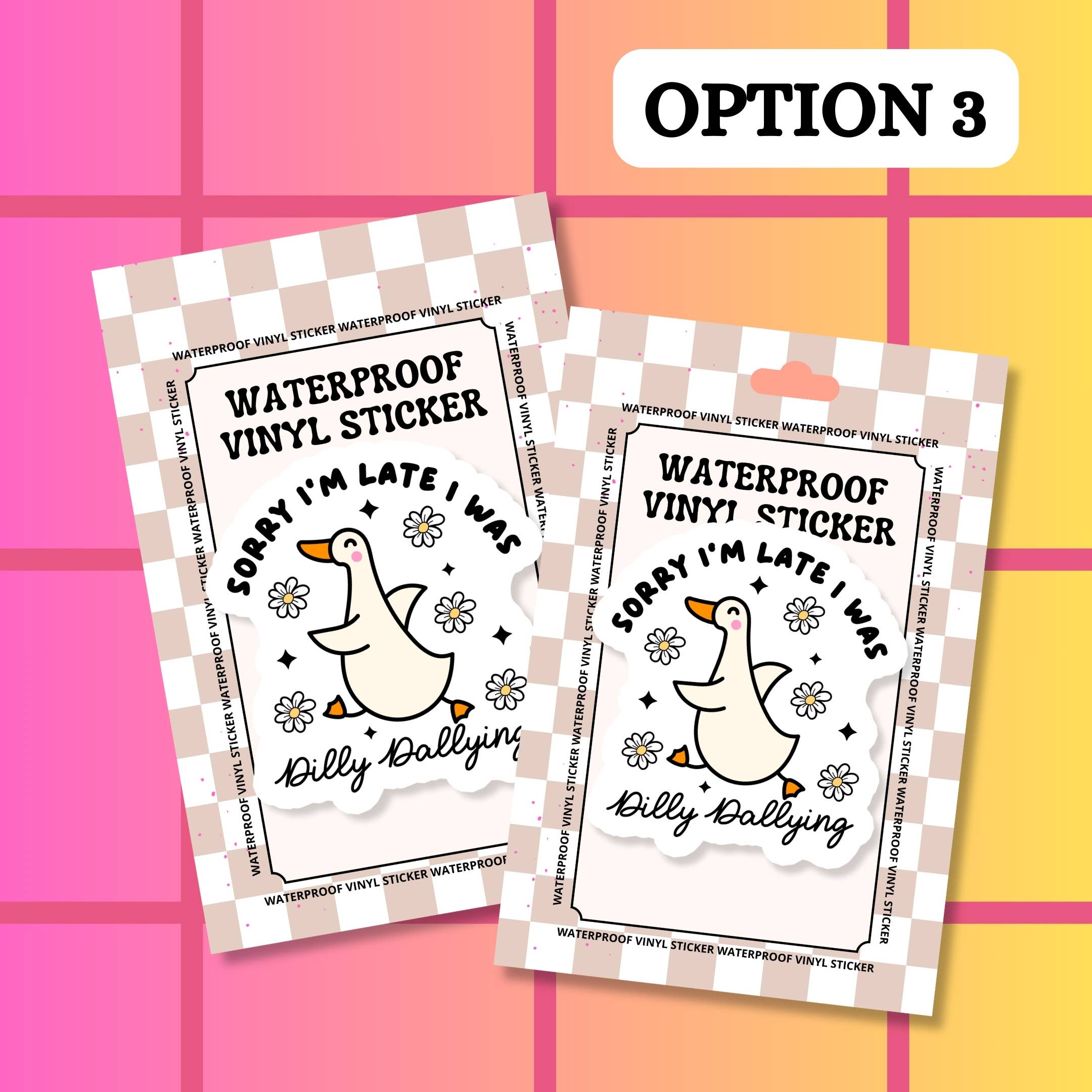 Stickers+ X Ashley Bexar - Wholesale Sticker - Relatable Duck Goose Funny Dilly Waterproof Vinyl Sticker4