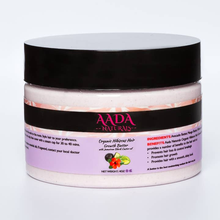Beurre de croissance capillaire à l'hibiscus biologique pour la vente par Aada Naturals
