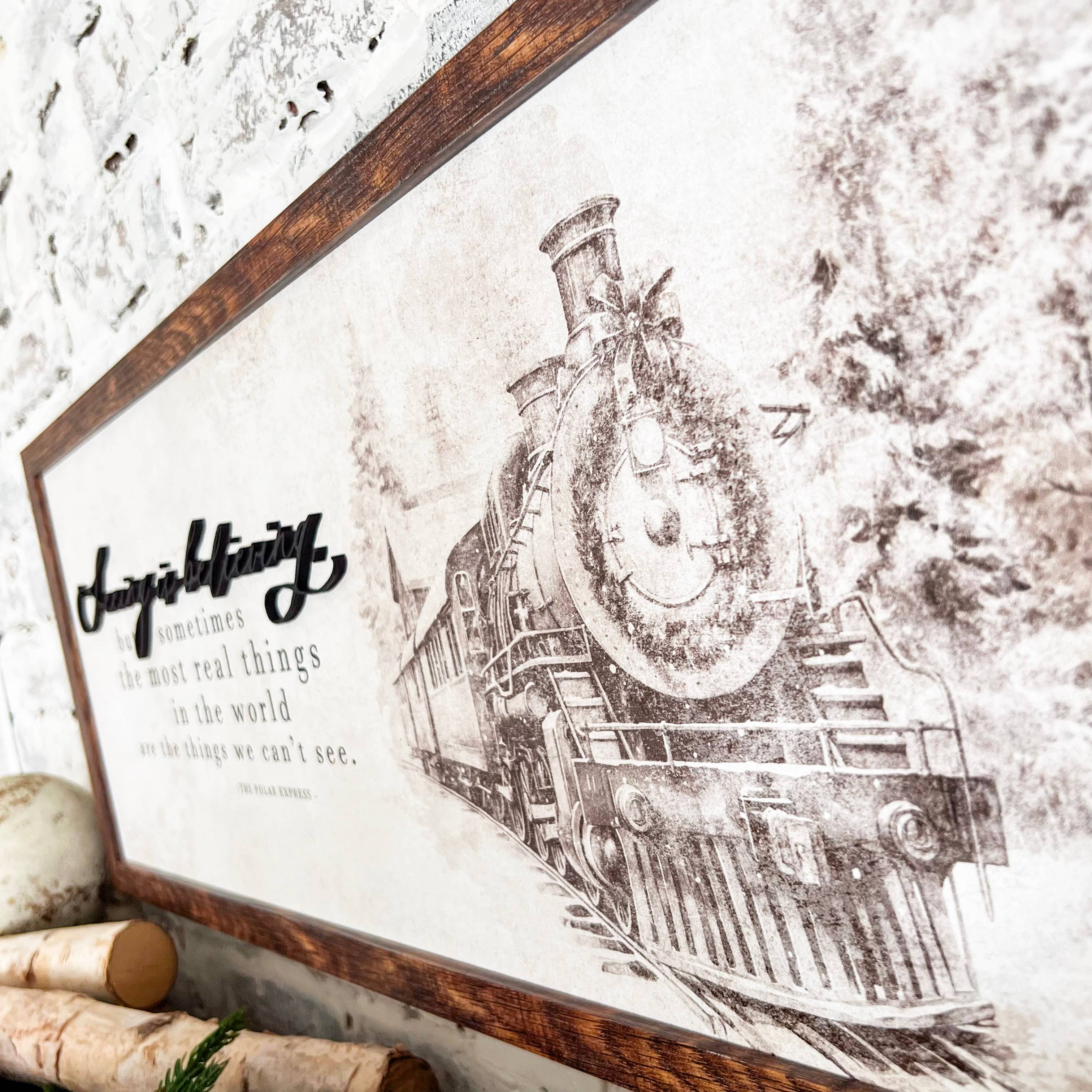 WillowBee Signs & Designs – wholesale Skylt – Att se är att tro på Polar Express julskylt1