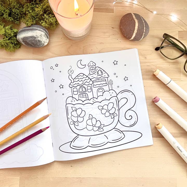 The Swimming Owl - Wholesale Coloring Book - Adult - Charming Escape Coloring Book For Adults, Teens, + Kids