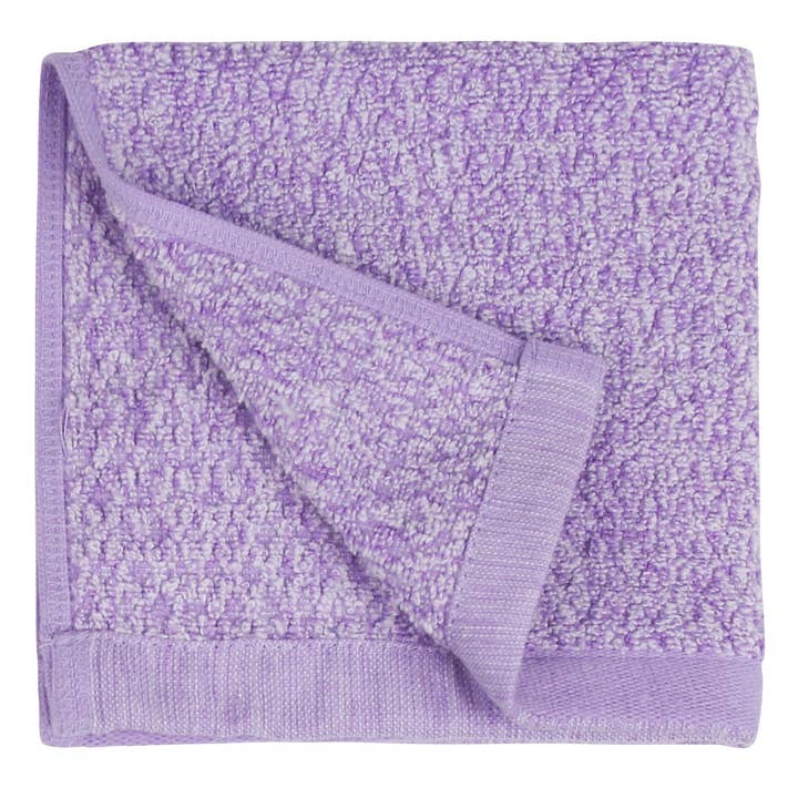 Diamond Jacquard Washcloths - 6 Pack, Lavender for wholesale by Everplush
