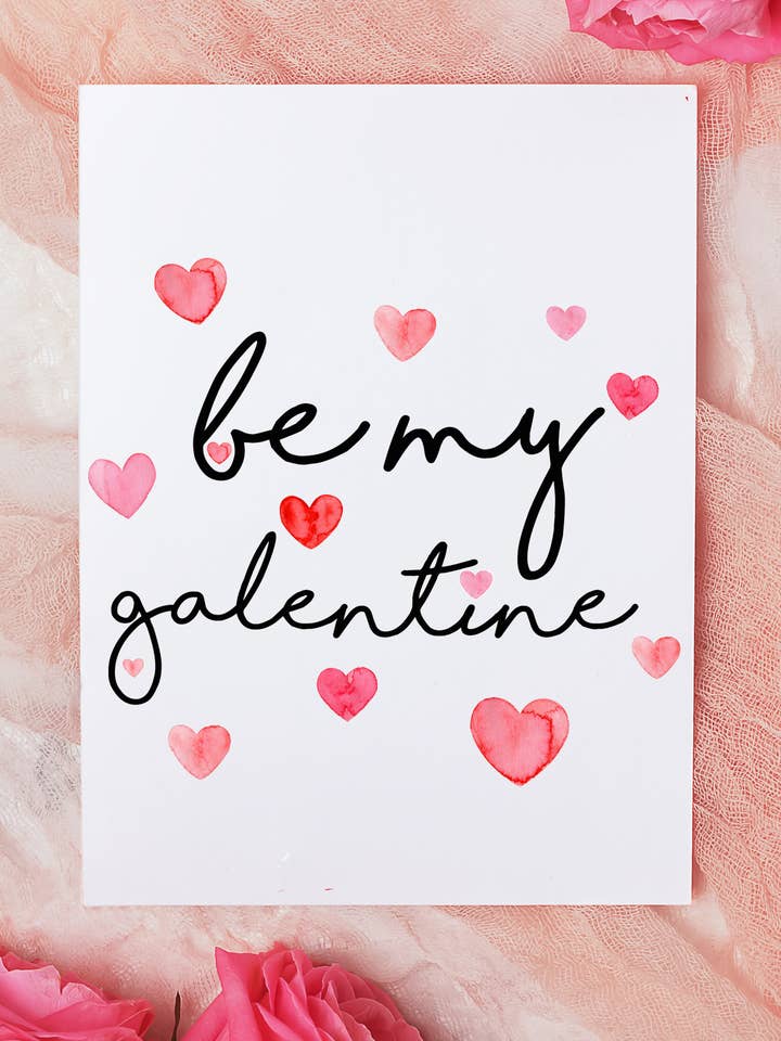 Be My Galentine Hearts Valentine Card for wholesale by The Jewelry Bx