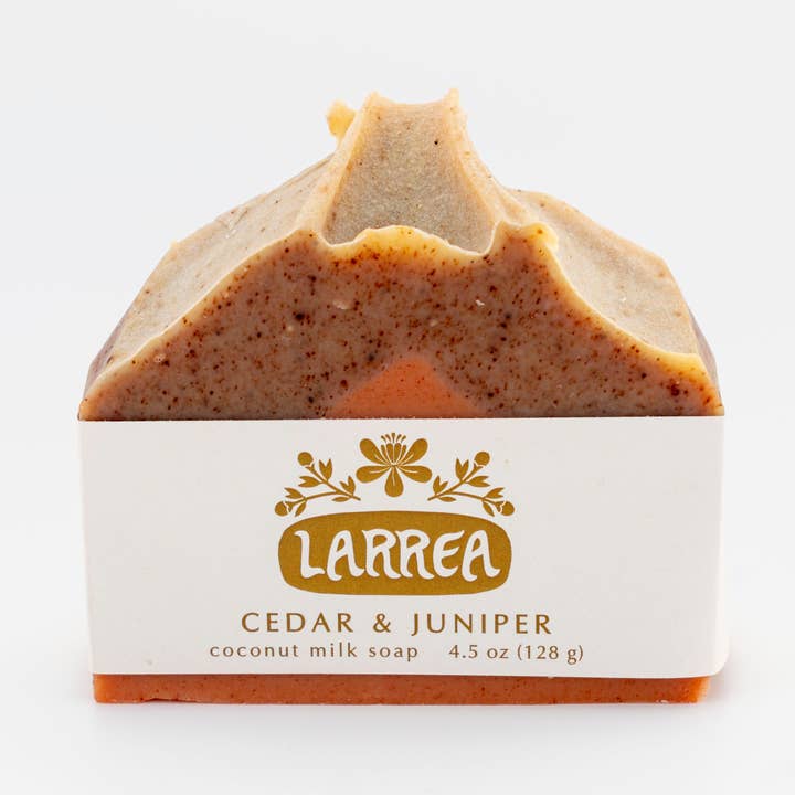 Cedar & Juniper Coconut Milk Soap for wholesale by Larrea Skincare
