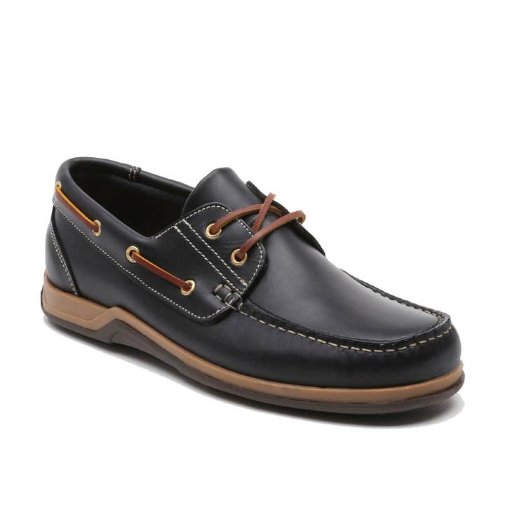 CONILAN-MARINO blue leather boat for wholesale by Men's Heritage