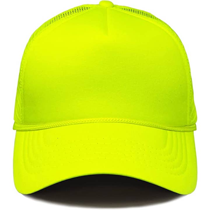 Funky Junque - Wholesale Trucker Hat - Men's - Foam Trucker Hat (Neon Yellow/Neon Yellow)1
