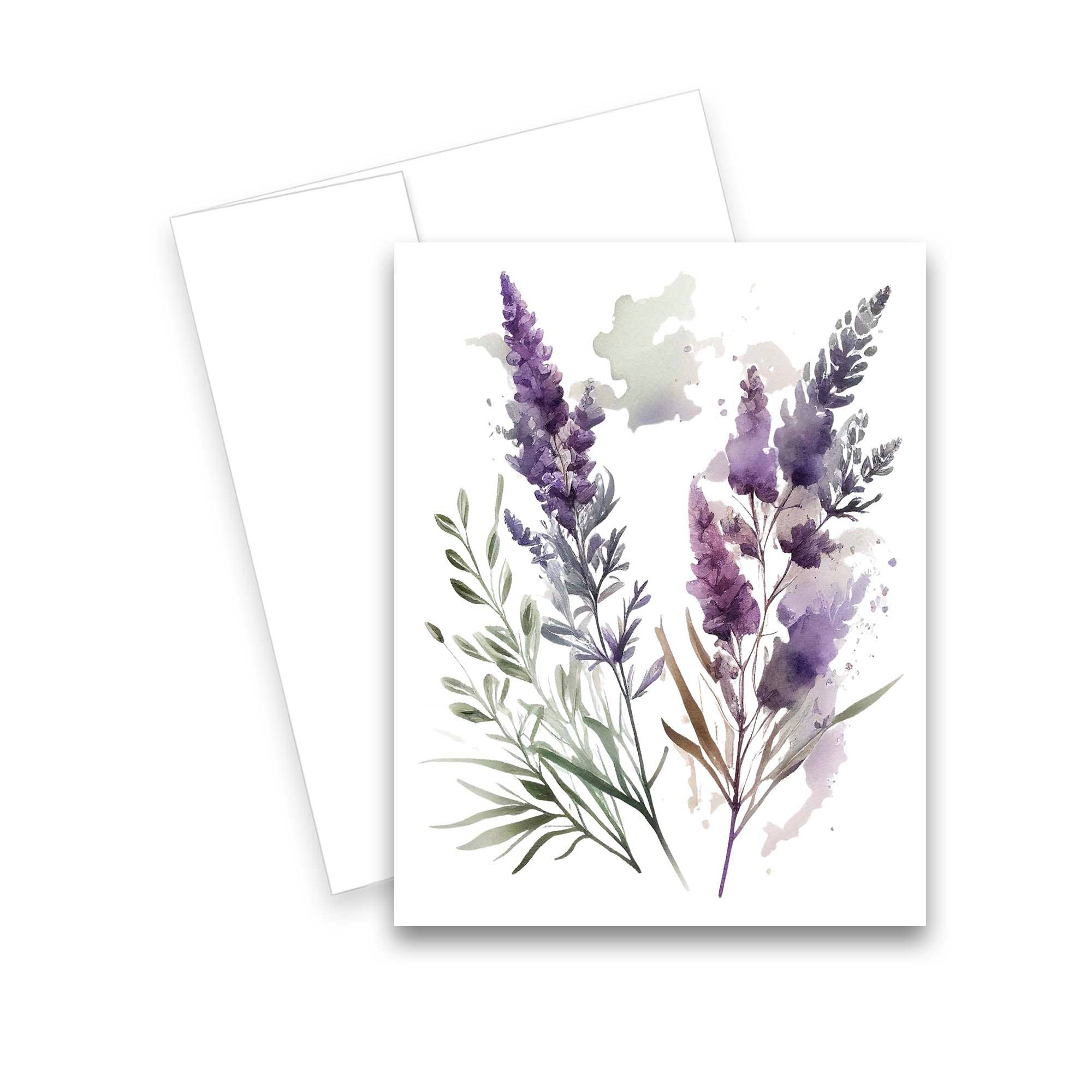 Aria Rae - Wholesale Stationery/Notecard Set - Assorted Lavender Greeting Cards, Set of 6, Blank Notecards4
