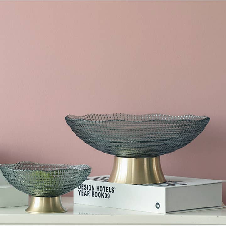 Noah Decoration – wholesale Skål – Glas Footed Fruktskål, Salladskål, Blandningsskål