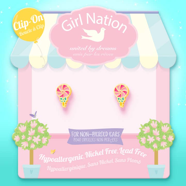 CLIP ON Cutie Earrings | Candy Pop for wholesale by Girl Nation