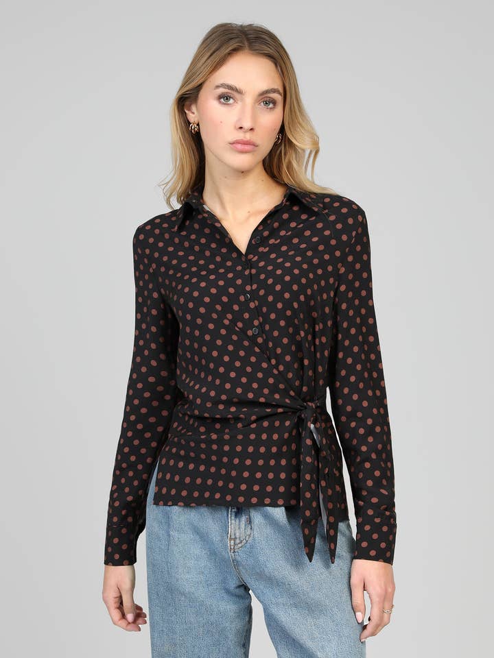 KAVIRA BLOUSE brown palinto for wholesale by An'ge