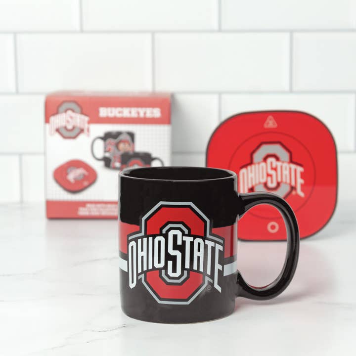 Uncanny Brands - Wholesale Kitchen Appliance - Uncanny Brands Buckeyes Brutus Buckeye 12oz Mug Warmer Set3