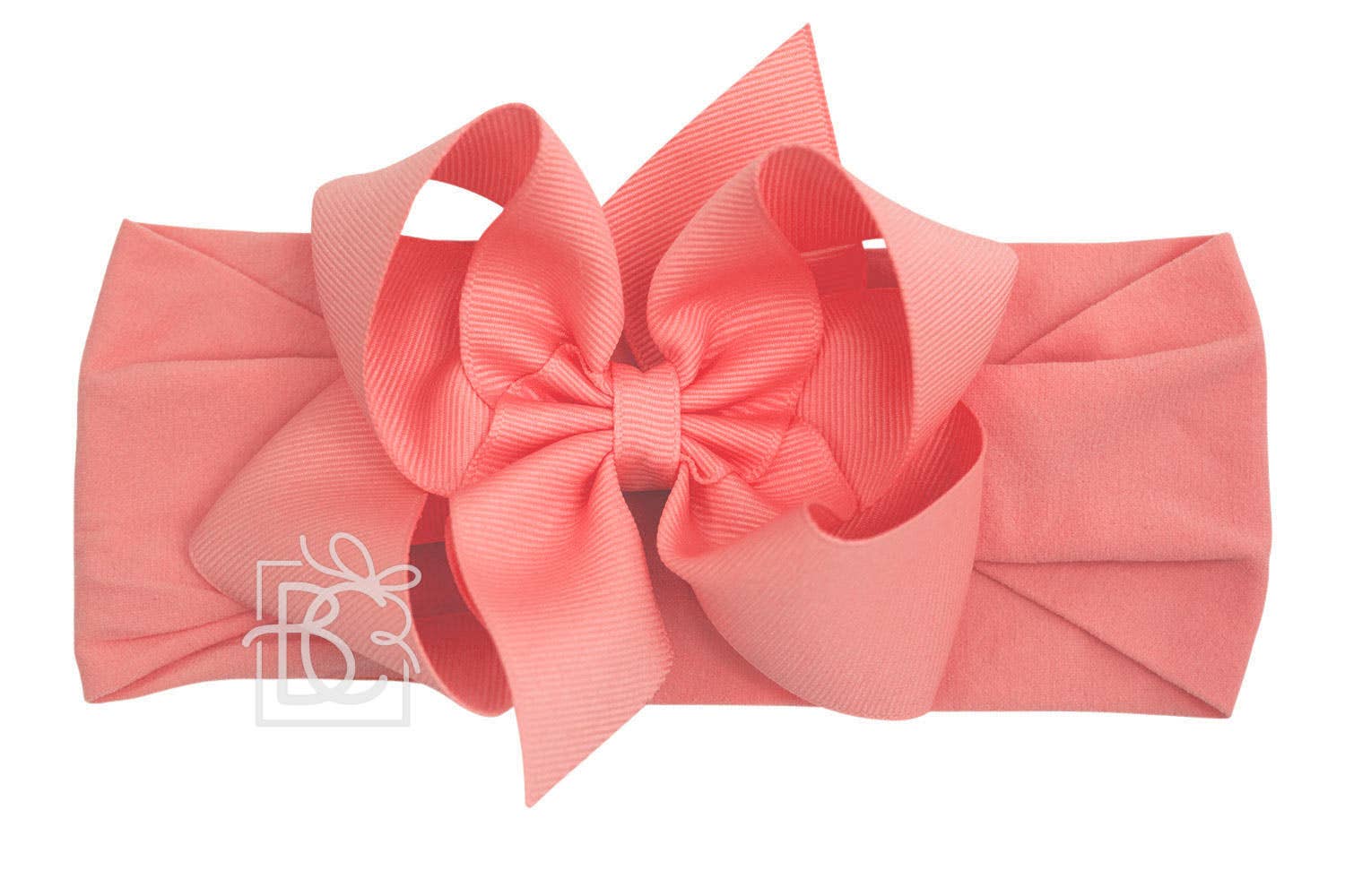 Beyond Creations, LLC - Wholesale Fashion Headband - Kids - WIDE PANTYHOSE HEADBAND W/CLASSIC GROSGRAIN BOW58