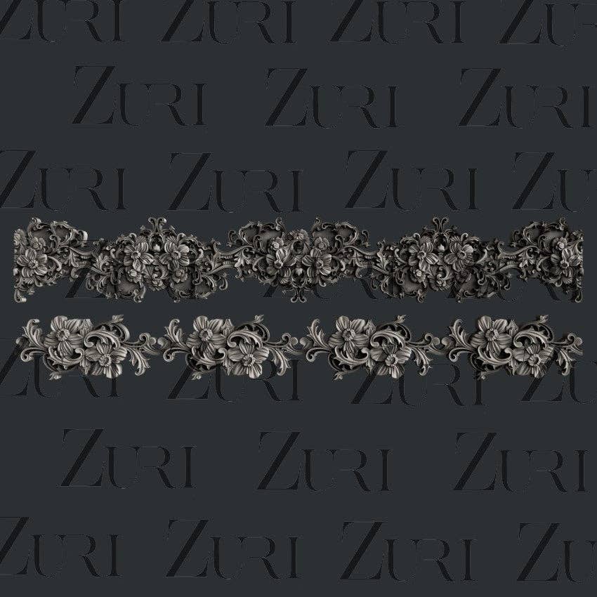 Ecstasy Crafts Distributing - Wholesale Craft Supplies - Zuri Designs Floral Borders Set 30