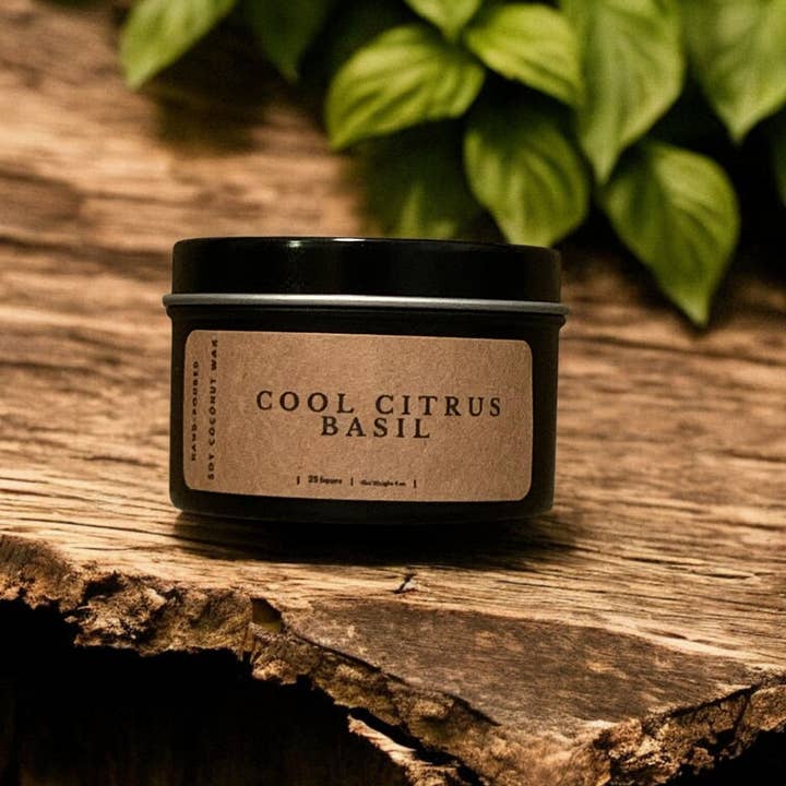 Wisconsin Candle Company - Vente Bougie en bocal - Basilic frais aux agrumes - Saison printemps/été2