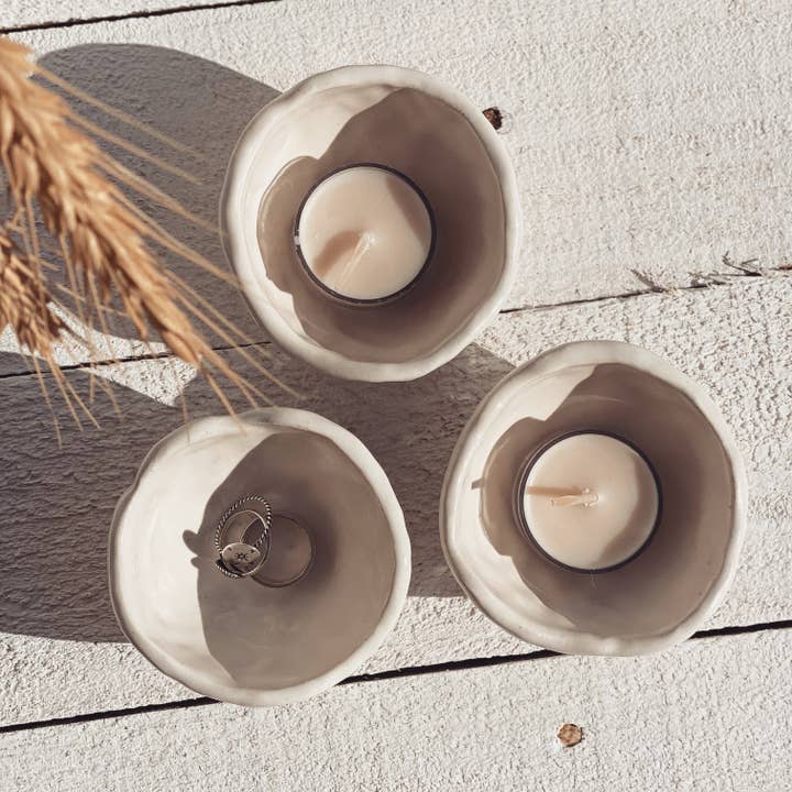 saide. - Wholesale Candle holder - soleil pinched tealight holder | trinket bowl2