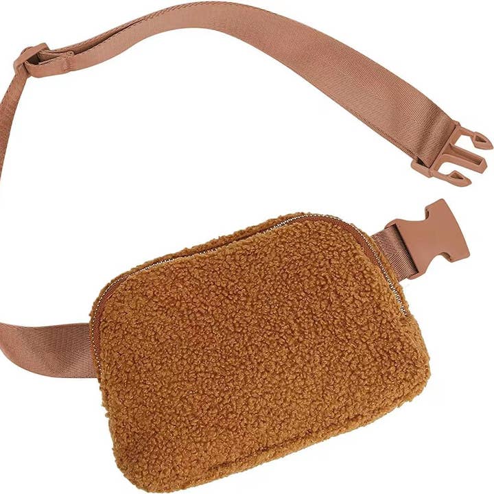 HIDDENBRAND - Wholesale Belt Bag - Women's - Sherpa Crossbody Bag Belt Bag Fanny Pack2