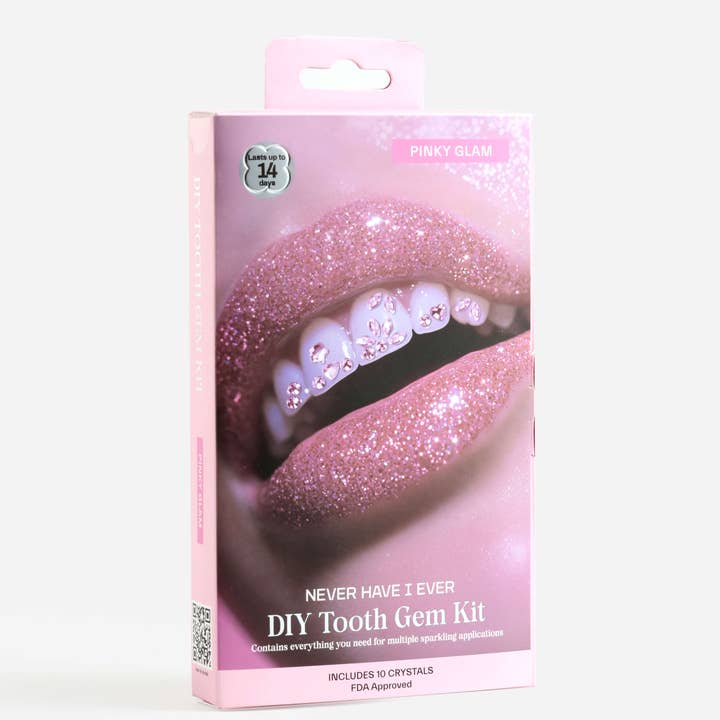Never Have I Ever - Wholesale DIY Craft Kit - Pinky Glam - DIY Tooth Gem Kit1