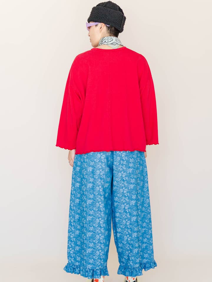 Nettle Studios - Wholesale Sweatshirt - Unisex - Size Inclusive Plus Size Gender Neutral Red Sweatshirt Tee13