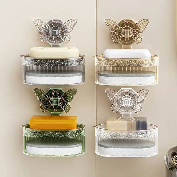 Double-Layer Suction Soap Holder for wholesale by Pampering Heaven