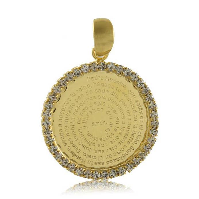 Hanger afgewerkt in 18K geelgouden religieuze sieraden 20179R voor wholesale door Gio Fantato