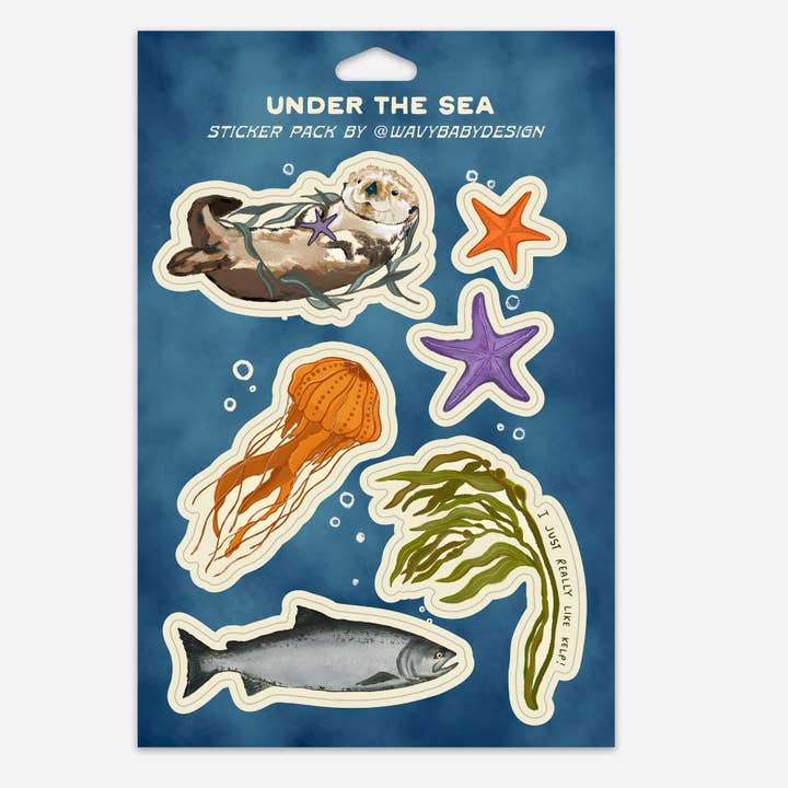 Onder de Zee - Stickervel voor wholesale door Wavy Baby Design