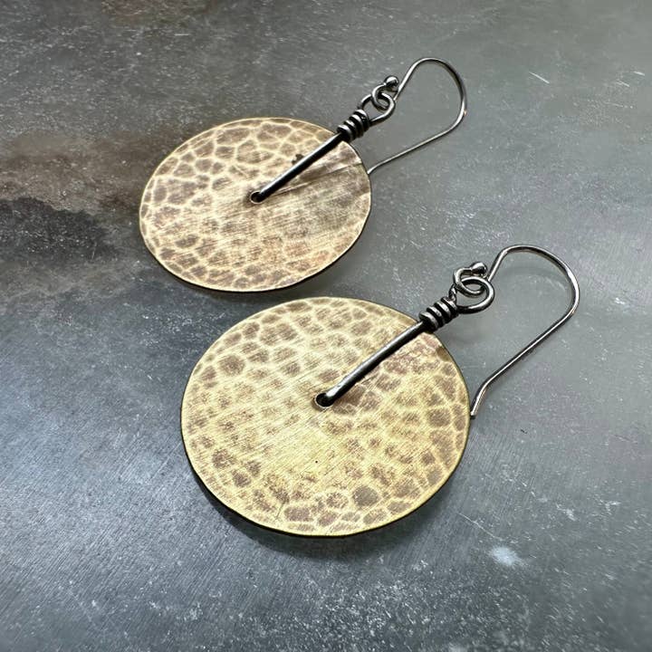 Jennifer Kahn Jewelry - Wholesale Dangle Earrings - Brass Disc Earrings2