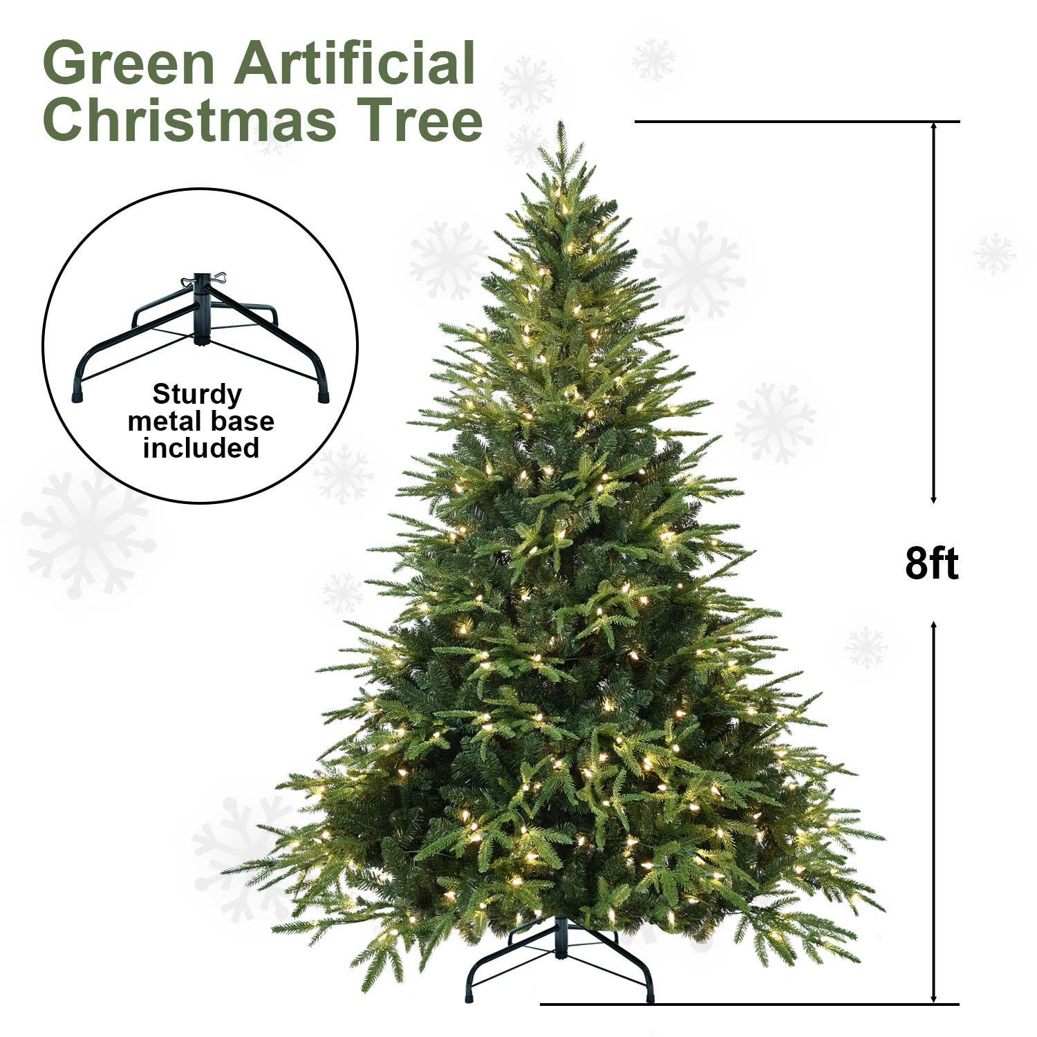 39F Inc. - Wholesale Artificial Christmas Tree - 6.5FT Prelit Christmas Tree with 450 Lights and 2225 Tips11