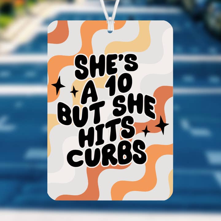 She's a 10, But... Reusable Air Freshie for wholesale by Honey Designs