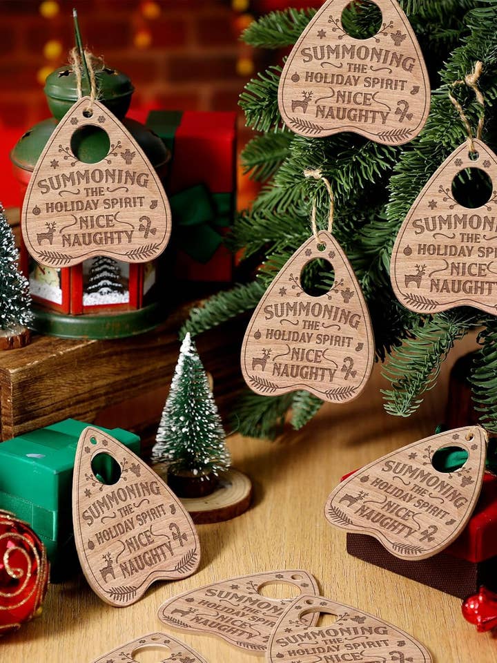 Summoning the Holiday Spirit Ornament for wholesale by Misfit Pages, LLC