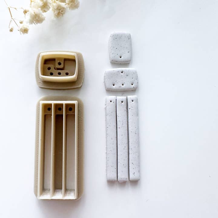 Rektangel drop cutter sæt med borehjælp (2 cutters) for engroshandel hos S.I. Originals